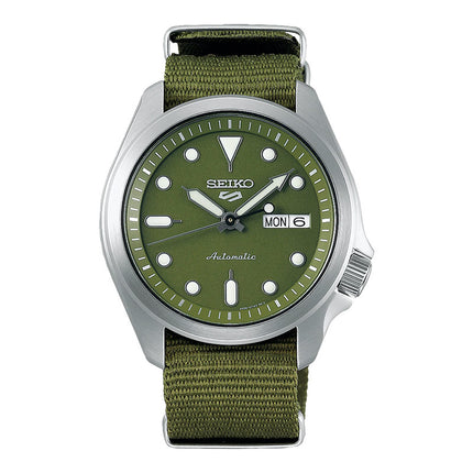 Seiko 5 Sports SRPE65K1 Automatic Green Olive Dial Green Olive Nylon Strap