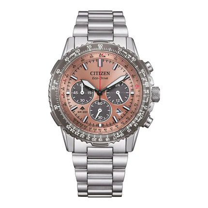 Citizen Promaster Sky Navihawk CA4664-60X Eco Drive Chronograph Brown Dial Stainless Steel Strap