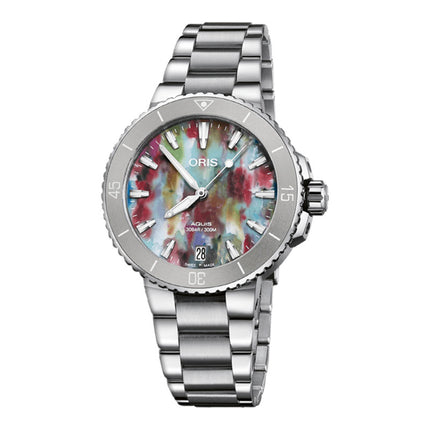 Oris Aquis 01-733-7770-4150-SET Date Upcycle Multicolor Dial Stainless Steel Strap