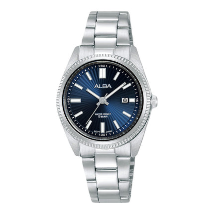 Alba Prestige AH7CL1X1 Ladies Blue Patterned Dial Stainless Steel Strap