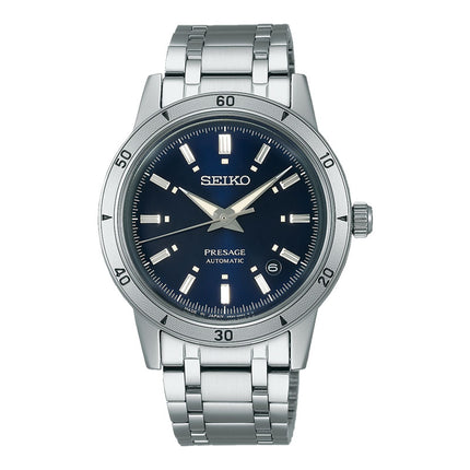 Seiko Presage SRPL07J1 Style60s Elegant Yet Rugged Dark Blue Dial Stainless Steel Strap