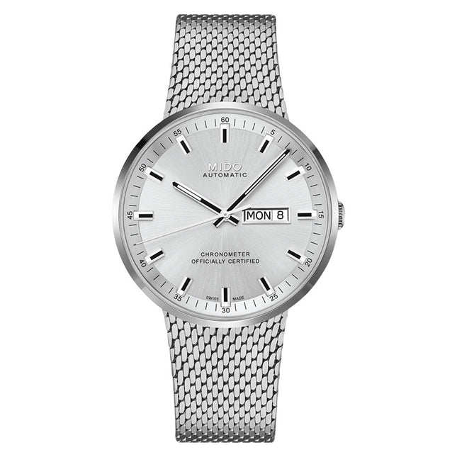MIDO Commander II M031.631.11.031.00 Chronometer Automatic Silver Dial Stainless Steel Strap
