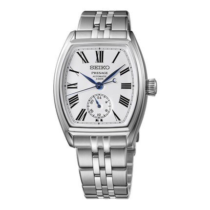 Seiko Presage SPB537J1 Classic Craftmanship Tonneau Enamel Dial Stainless Steel Strap