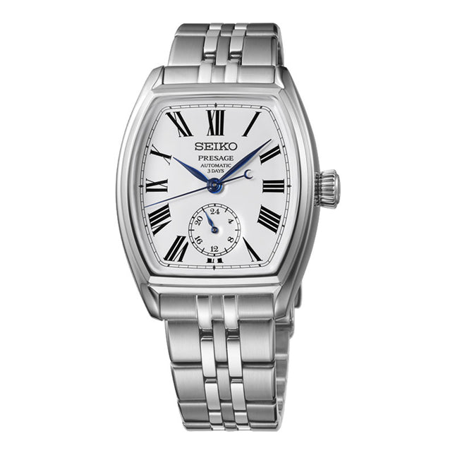 Seiko Presage SPB537J1 Classic Craftmanship Tonneau Enamel Dial Stainless Steel Strap