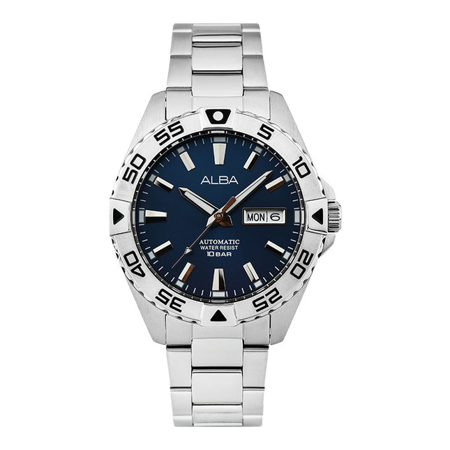 Alba Mechanical AL4393X1 Men Blue Dial Stainless Steel Strap