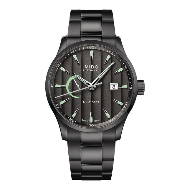 MIDO Multifort III M038.424.33.061.00 Power Reserve Anthracite Dial Anthracite Stainless Steel Strap