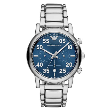 Emporio Armani Sport AR11132 Chronograph Blue Dial Stainless Steel Strap