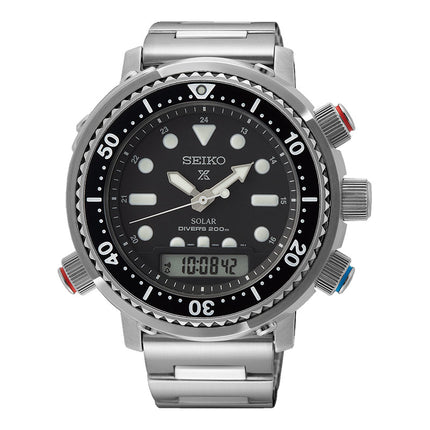 Seiko Prospex SNJ033P1 Arnie Solar Divers 200M Digital Analog Dial Stainless Steel Strap