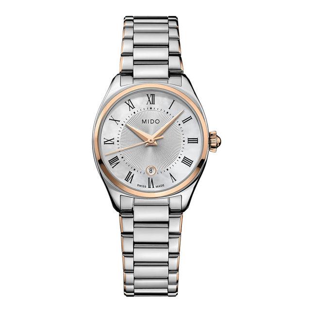 Mido Belluna M024.110.22.103.00 Royal Lady Pearl Oyster Dial Stainless Steel Strap