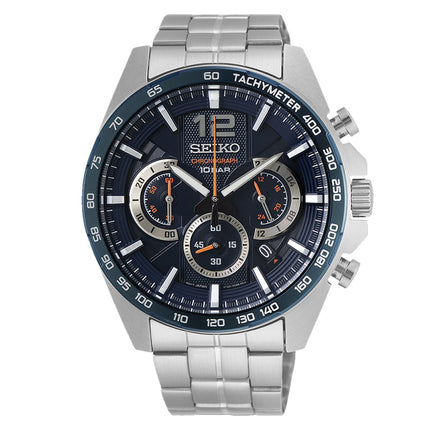 Seiko Chronograph SSB345P1 Neo Sport Navy Dial Stainless Steel Strap