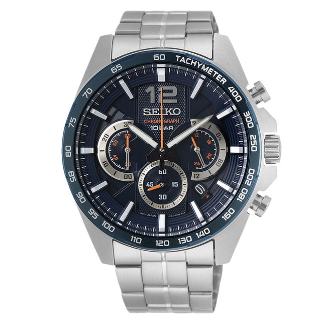 Seiko Chronograph SSB345P1 Neo Sport Navy Dial Stainless Steel Strap