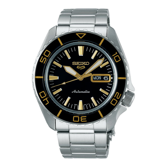 Seiko 5 Sports SRPK99K1 SKX SNZH5 Blacktone Redux Men Stainless Steel Strap