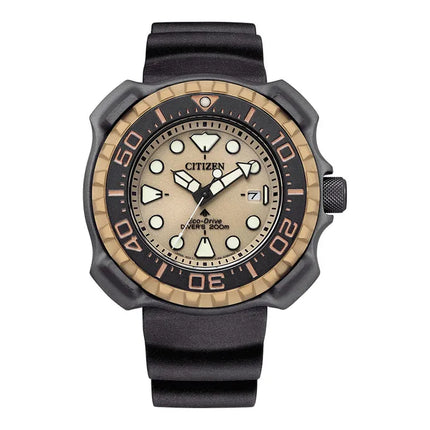 Citizen Promaster BN0226-10P Whale Shark Marine Retrozilla Super Titanium Brown Dial Urethane Strap