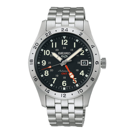 Seiko 5 Sports SSK023K1 GMT Field Sports Style Black Dial Stainless Steel Strap