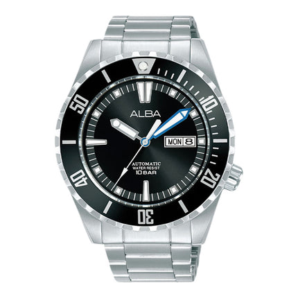 Alba Mechanical AL4701X1 Automatic Men Black Dial Stainless Steel Strap