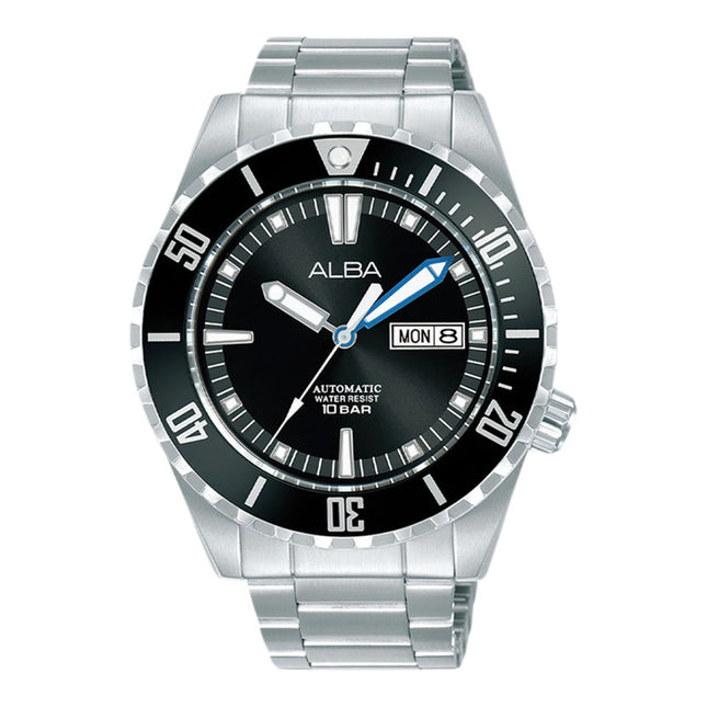 Alba Mechanical AL4701X1 Automatic Men Black Dial Stainless Steel Strap