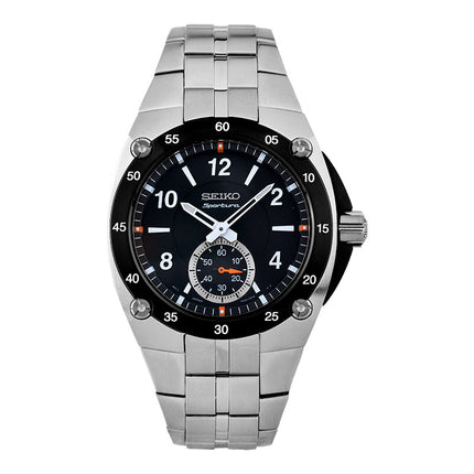 Seiko Sportura SRK023P1 Black Dial Stainless Steel Strap