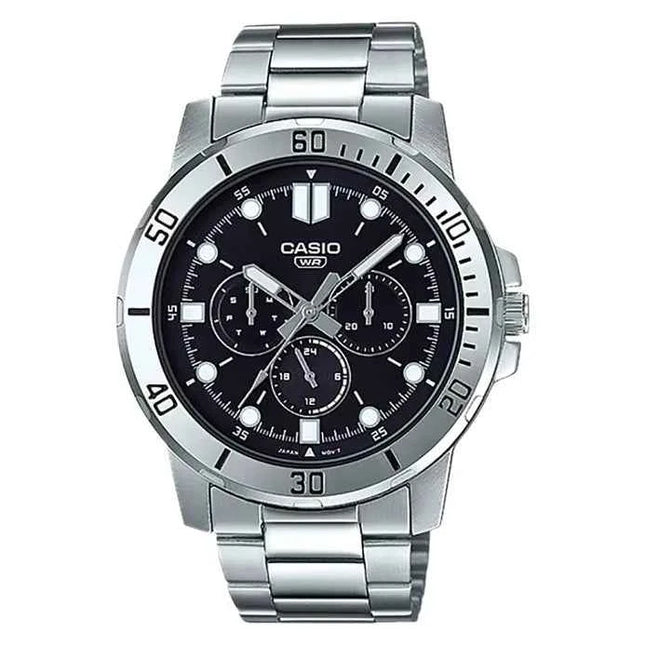 Casio General MTP-VD300D-1EUDF Men Black Dial Stainless Steel Band