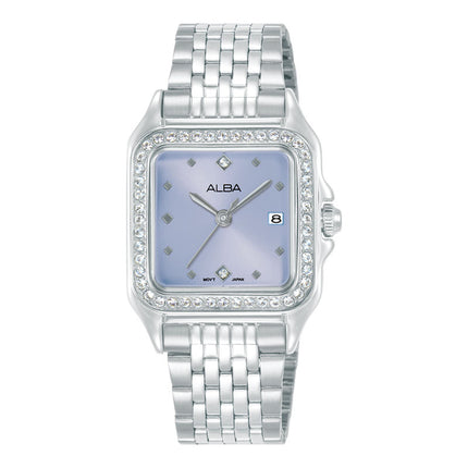 Alba Fashion AH7FF1X1 Ladies Analog Light Blue Dial Stainless Steel Strap