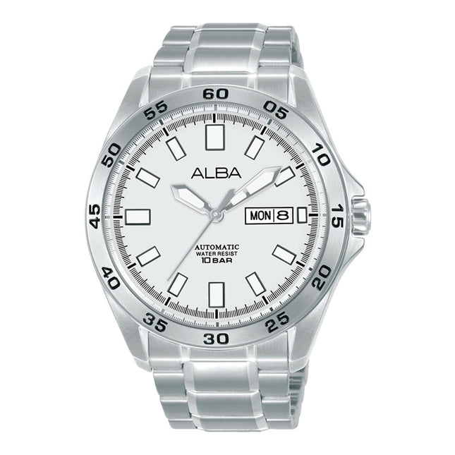 Alba Mechanical AL4753X1 Automatic Men White Dial Stainless Steel Strap