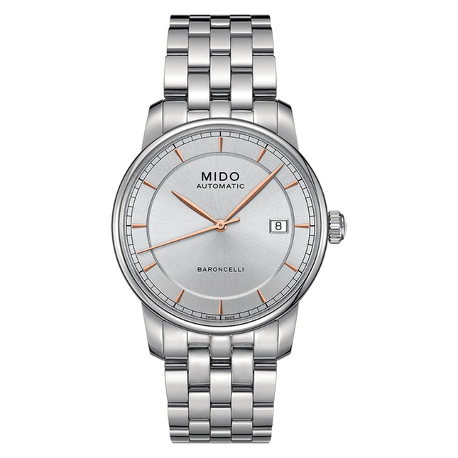 MIDO Baroncelli M8600.4.10.1 Automatic Silver Dial Stainless Steel Strap
