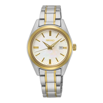 Seiko Classic SUR636P1 Ladies Mother Of Pearl Dial Dual Tone Stainless Steel Strap