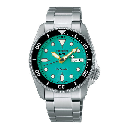 Seiko 5 Sports SRPK33K1 5KX Midi SKX Sports Style Baby Blue Dial Stainless Steel Strap