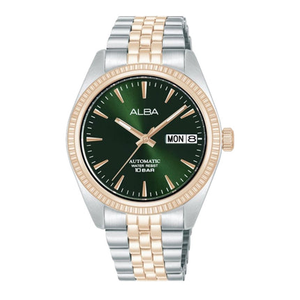 Alba AL4816X1 Ladies Automatic Green Dial Dual Tone Stainless Steel Strap