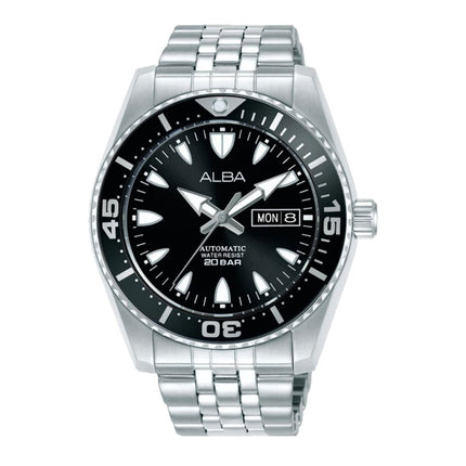 Alba Mechanical AL4811X1 Automatic Men Black Dial Stainless Steel Strap
