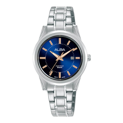 Alba AH7EP5X1 Ladies Blue Dial Stainless Steel Strap