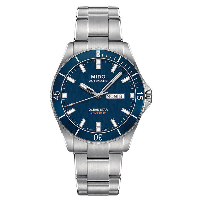 MIDO Ocean Star M026.430.11.041.00 Caliber 80 Automatic Blue Dial Stainless Steel Strap