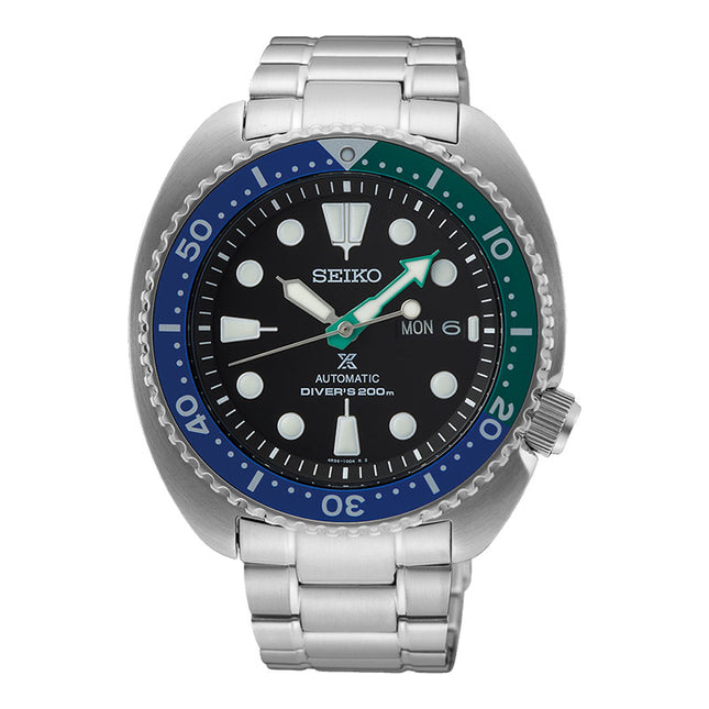 Seiko Prospex SRPJ35K1 Tropical Lagoon Special Edition Turtle Black Dial Stainless Steel Strap