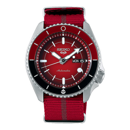 Seiko 5 Sports SRPF67K1 Naruto & Boruto Sarada Uchiha Model Dual Tone Nylon Strap Limited Edition