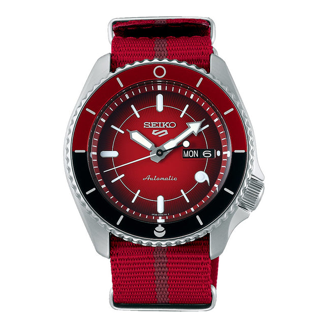 Seiko 5 Sports SRPF67K1 Naruto & Boruto Sarada Uchiha Model Dual Tone Nylon Strap Limited Edition