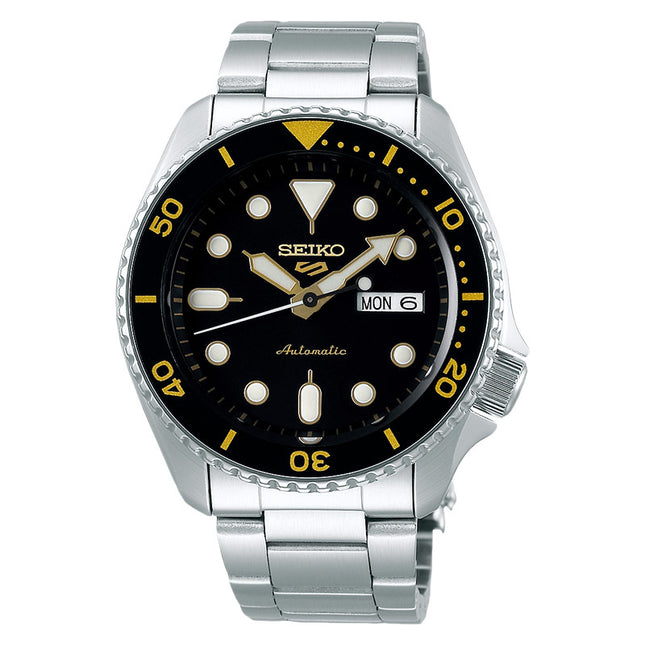 Seiko 5 Sports SRPD57K1 5KX SKX Sports Style Automatic Black Dial Stainless Steel Strap