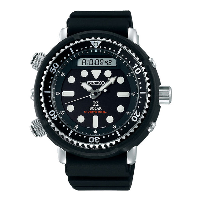 Seiko Prospex SNJ025P1 Arnie Solar Baselworld 2019 Digital Analog Black Dial Black Rubber Strap