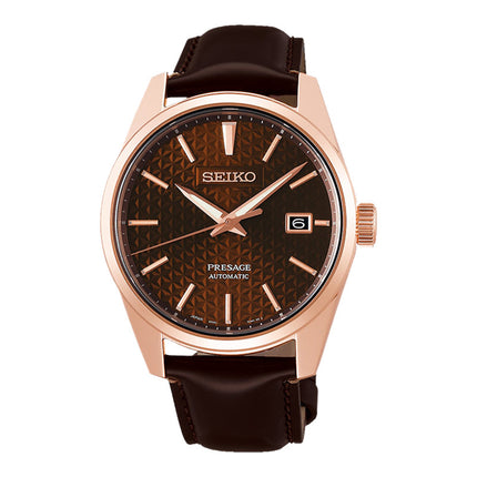 Seiko Presage SPB170J1 Sharp Edged Susutake Brown-Toned Smoked Brown Leather Strap