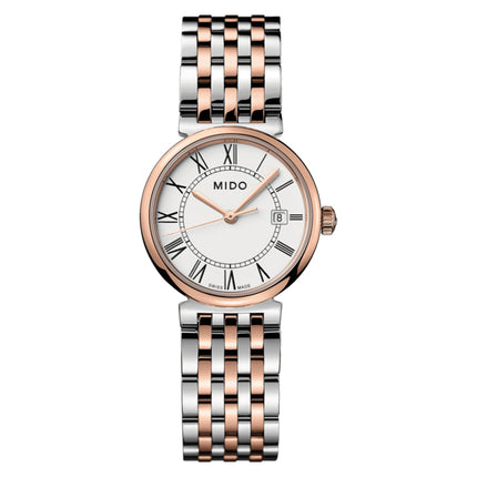 MIDO Dorada M033.210.22.013.00 White Dial Dual Tone Stainless Steel Strap