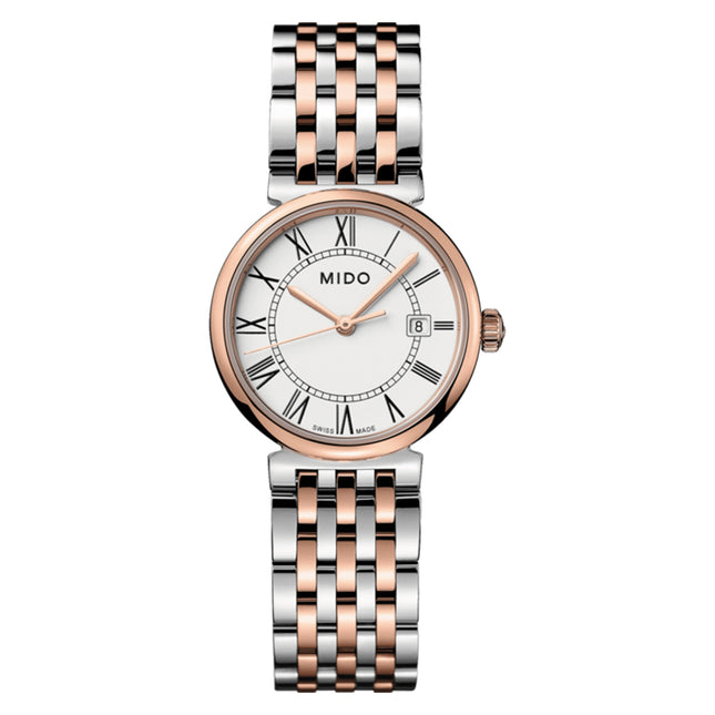 MIDO Dorada M033.210.22.013.00 White Dial Dual Tone Stainless Steel Strap