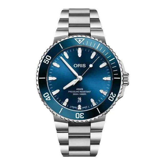 Oris Aquis Date 01-733-7789-4135-07-8-23-04PEB Blue Dial Stainless Steel Strap