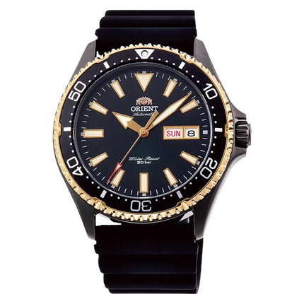Orient Sports RA-AA0005B Kamasu Automatic Black Dial Black Silicone Strap