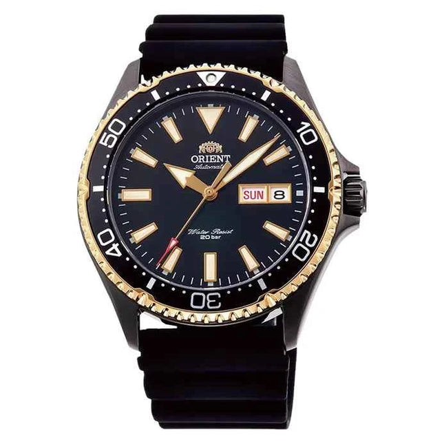 Orient Sports RA-AA0005B Kamasu Automatic Black Dial Black Silicone Strap