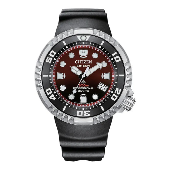 Citizen Promaster BN1024-01Z Professional Diver Red Dial Black Rubber Strap