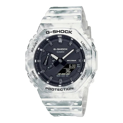 Casio G-Shock GAE-2100GC-7ADR CasiOak Grunge Snow Camouflage Resin Band + Extra Strap