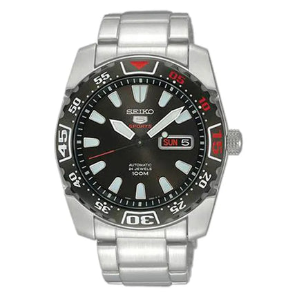 Seiko 5 Sports SRP167K1 Automatic Black Dial Stainless Steel Strap
