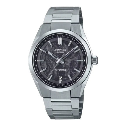 Casio Edifice EFK-100CD-1ADR Men Automatic Forged Carbon Black Dial Stainless Steel Band