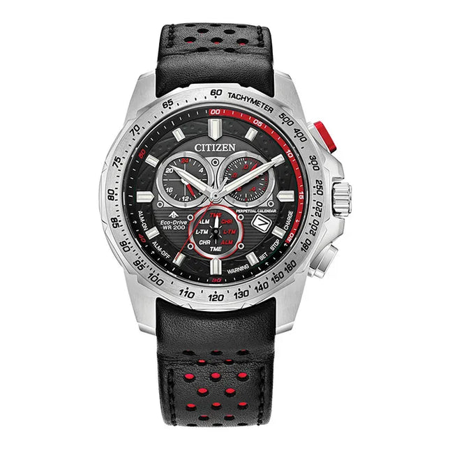 Citizen Promaster MX BL5570-01E Eco Drive Black Dial Black Leather Strap