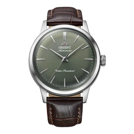 Orient Classic RA-BB0102E Bambino 36 Automatic Green Dial Brown Leather Strap