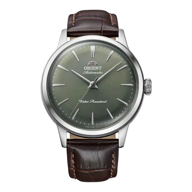 Orient Classic RA-BB0102E Bambino 36 Automatic Green Dial Brown Leather Strap