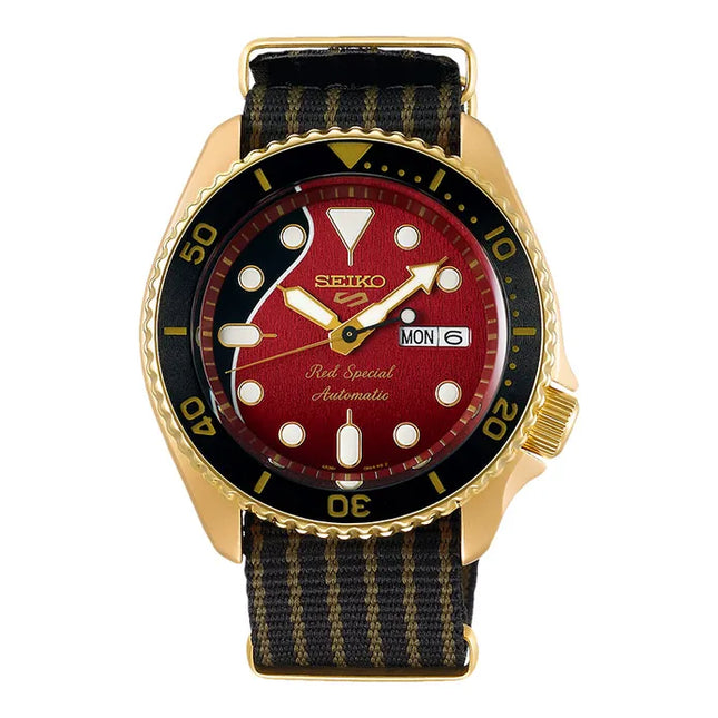 Seiko 5 Sports SRPH80K1 Brian May Automatic Red Special Dial Nylon Strap LIMITED EDITION
